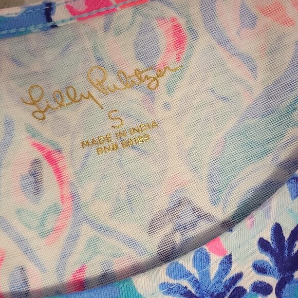 Lily Pulitzer Party Princess Blue  & Pink Cotton Dress Size Small NWT - Picture 2 of 8